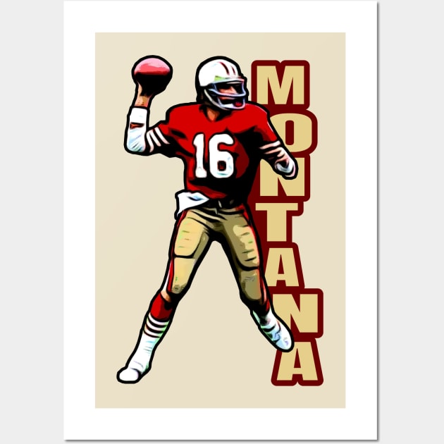 49ers Montana 16 Wall Art by Gamers Gear